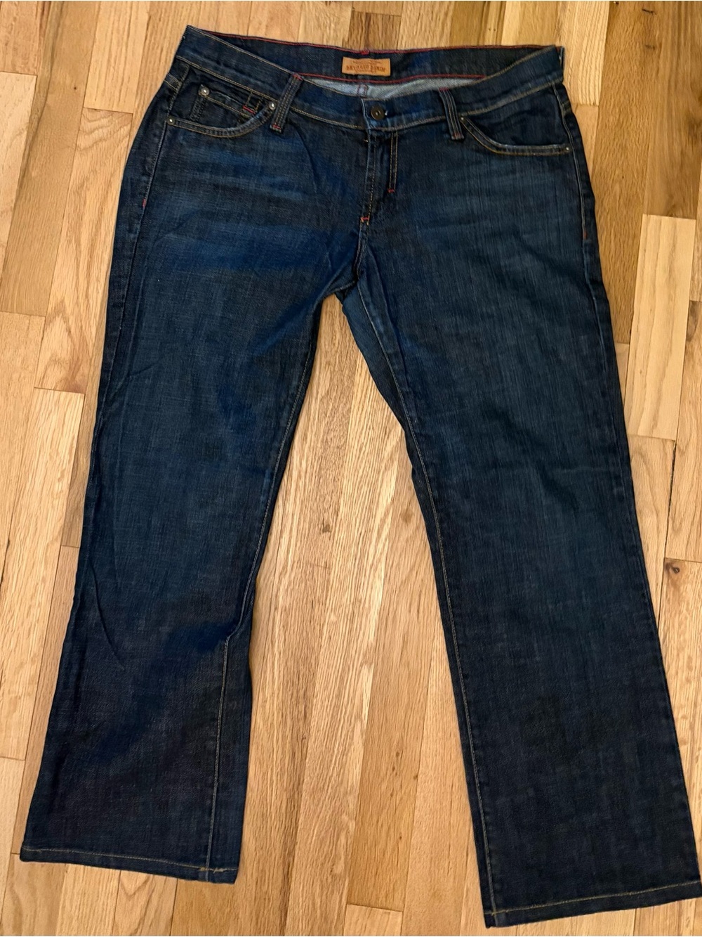 James Denim Dry Aged Cured Jeans Dark Blue Women’s Straight-Leg Jeans Sz 32